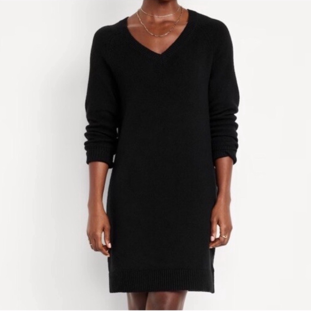Old navy Black V-Neck Sweater Dress 4x